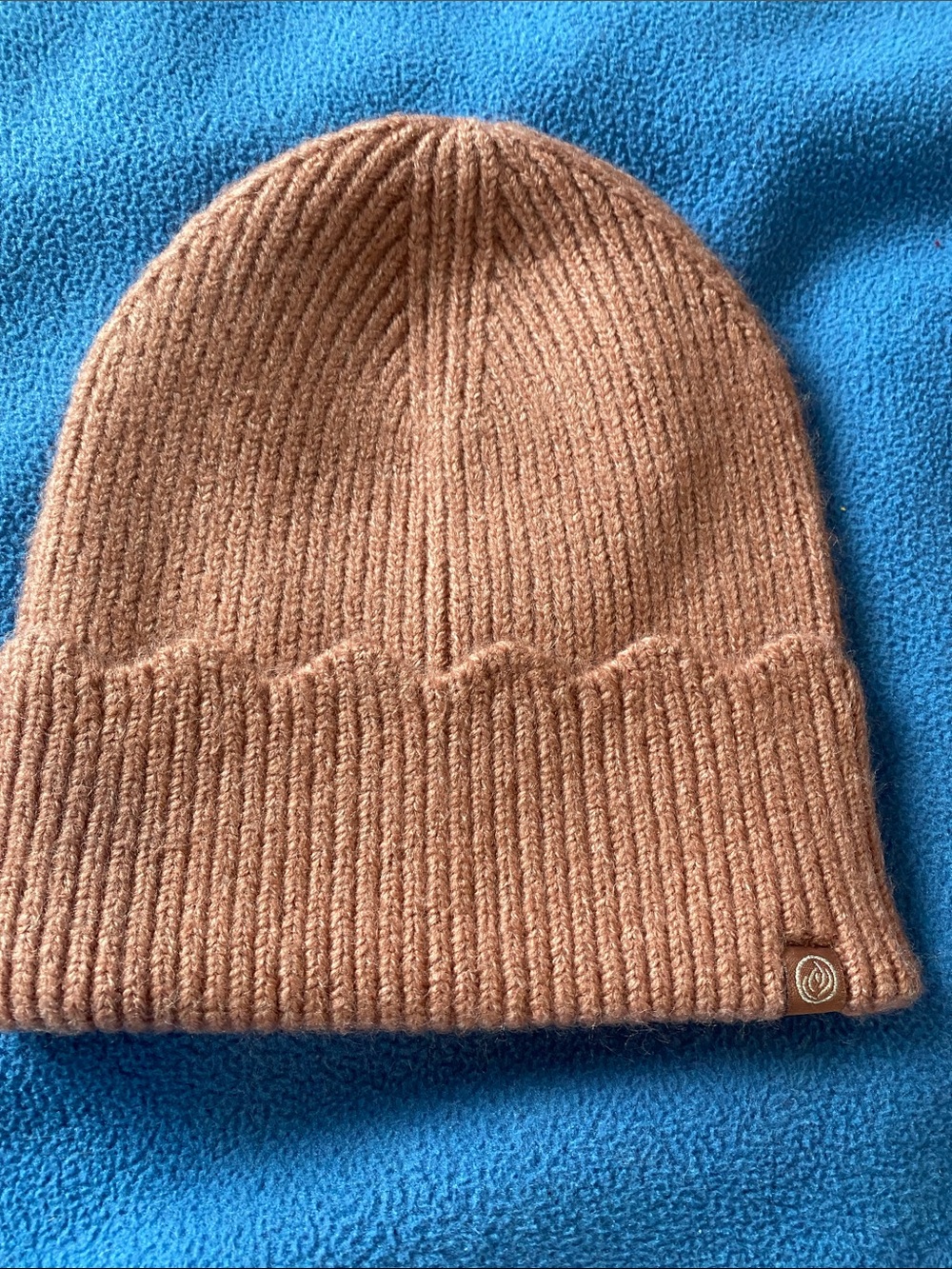 Ribbed Knit Beanie in Dusty Rose